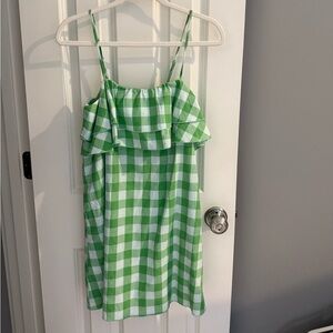 Green Checkered Kids Dress